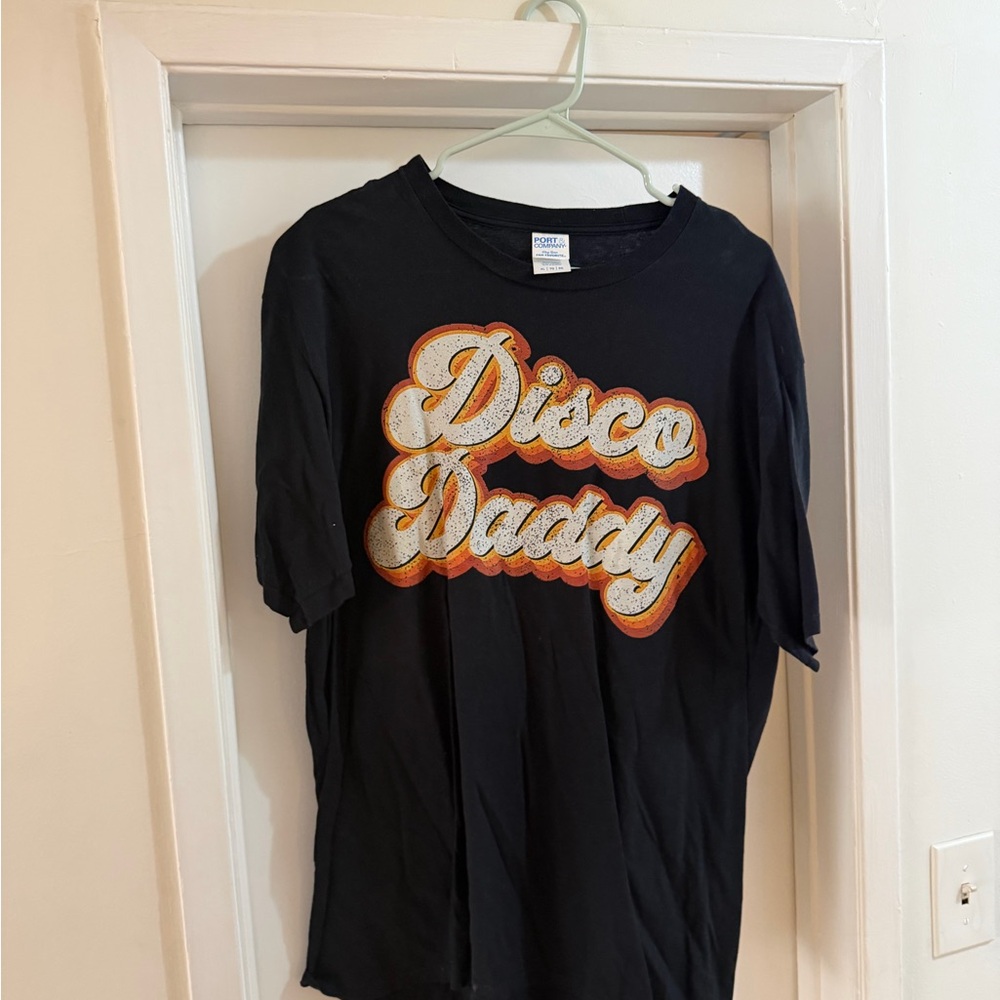 Black 'Disco Daddy' Graphic T-Shirt